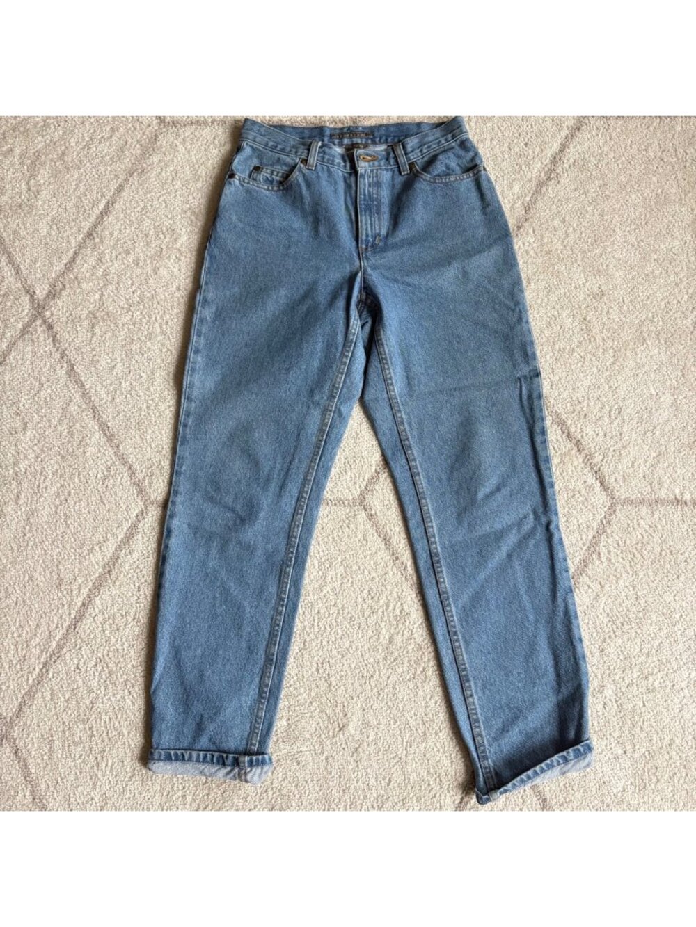 Liz Claiborne High Rise 90s Mom Jeans Light Wash Tapered Denim
